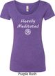 Ladies Yoga Tee Heavily Meditated with OM Scoop Neck