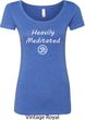 Ladies Yoga Tee Heavily Meditated with OM Scoop Neck