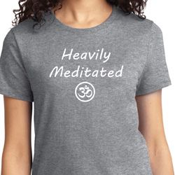 Ladies Yoga Tee Heavily Meditated with OM T-shirt