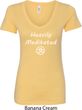 Ladies Yoga Tee Heavily Meditated with OM V-Neck