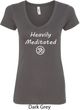 Ladies Yoga Tee Heavily Meditated with OM V-Neck