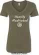 Ladies Yoga Tee Heavily Meditated with OM V-Neck