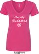 Ladies Yoga Tee Heavily Meditated with OM V-Neck