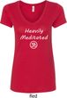 Ladies Yoga Tee Heavily Meditated with OM V-Neck