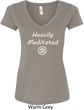 Ladies Yoga Tee Heavily Meditated with OM V-Neck