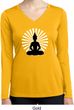 Ladies Yoga Tee Meditating Buddha Dry Wicking Long Sleeve