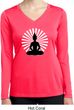 Ladies Yoga Tee Meditating Buddha Dry Wicking Long Sleeve