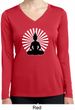Ladies Yoga Tee Meditating Buddha Dry Wicking Long Sleeve