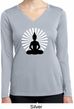 Ladies Yoga Tee Meditating Buddha Dry Wicking Long Sleeve