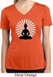 Ladies Yoga Tee Meditating Buddha Moisture Wicking V-neck
