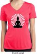 Ladies Yoga Tee Meditating Buddha Moisture Wicking V-neck