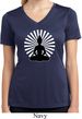 Ladies Yoga Tee Meditating Buddha Moisture Wicking V-neck