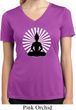 Ladies Yoga Tee Meditating Buddha Moisture Wicking V-neck