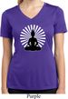 Ladies Yoga Tee Meditating Buddha Moisture Wicking V-neck