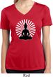 Ladies Yoga Tee Meditating Buddha Moisture Wicking V-neck