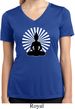 Ladies Yoga Tee Meditating Buddha Moisture Wicking V-neck