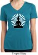 Ladies Yoga Tee Meditating Buddha Moisture Wicking V-neck