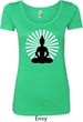 Ladies Yoga Tee Meditating Buddha Scoop Neck