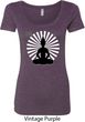 Ladies Yoga Tee Meditating Buddha Scoop Neck