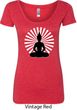 Ladies Yoga Tee Meditating Buddha Scoop Neck