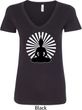 Ladies Yoga Tee Meditating Buddha V-neck Shirt