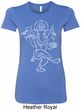 Ladies Yoga Tee Sketch Ganesha White Print Longer Length Shirt
