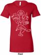 Ladies Yoga Tee Sketch Ganesha White Print Longer Length Shirt