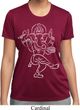 Ladies Yoga Tee Sketch Ganesha White Print Moisture Wicking T-Shirt