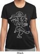Ladies Yoga Tee Sketch Ganesha White Print Moisture Wicking T-Shirt