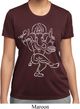 Ladies Yoga Tee Sketch Ganesha White Print Moisture Wicking T-Shirt