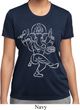 Ladies Yoga Tee Sketch Ganesha White Print Moisture Wicking T-Shirt