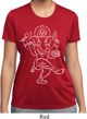 Ladies Yoga Tee Sketch Ganesha White Print Moisture Wicking T-Shirt