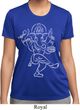 Ladies Yoga Tee Sketch Ganesha White Print Moisture Wicking T-Shirt
