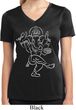 Ladies Yoga Tee Sketch Ganesha White Print Moisture Wicking V-neck