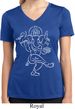 Ladies Yoga Tee Sketch Ganesha White Print Moisture Wicking V-neck
