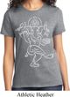 Ladies Yoga Tee Sketch Ganesha White Print T-Shirt