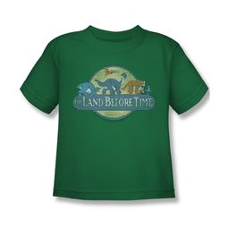 Land Before Time Shirt Kids Retro Logo Kelly Green Youth Tee T-Shirt
