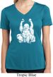 Laughing Buddha Ladies Moisture Wicking V-neck Shirt