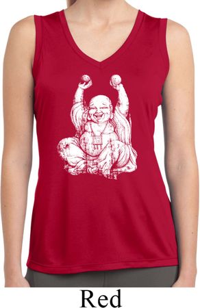 Laughing Buddha Ladies Sleeveless Moisture Wicking Shirt