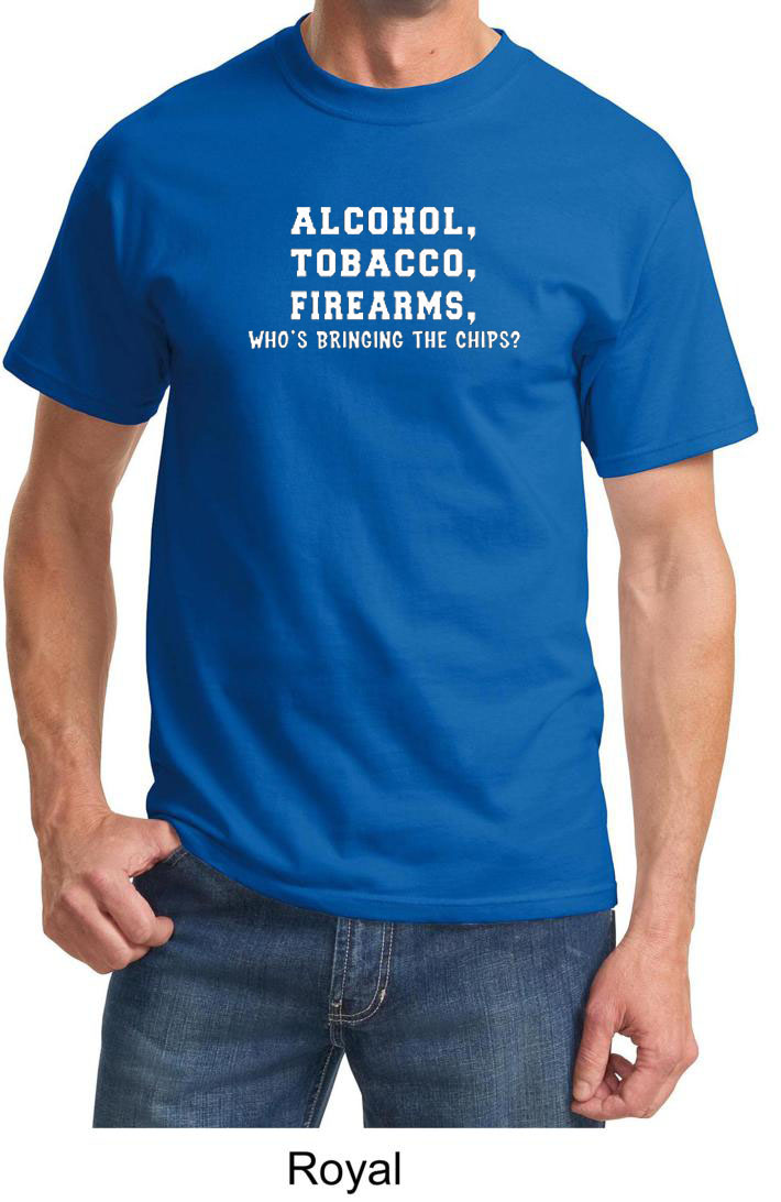T-Shirt Homme Funny ATF Alcohol Tobacco Firearms - Design Humoristique - Coton Léger - Taille S à XXL - 2