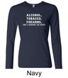 Law Enforcement Shirt Alcohol Tobacco Firearms Ladies Long Sleeve Tee
