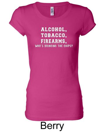 Law Enforcement Shirt Alcohol Tobacco Firearms Ladies Longer Length