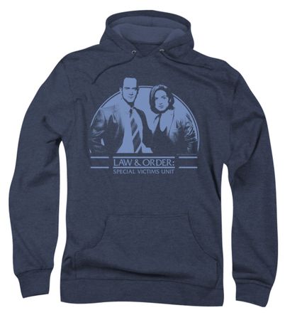 Law & Order: SVU Hoodie Sweatshirt Elliot & Olivia Navy Adult Hoody