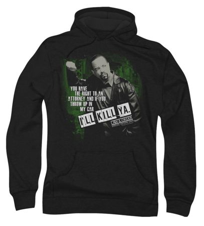 Law & Order: SVU Hoodie Sweatshirt I'll Kill Ya Black Adult Hoody