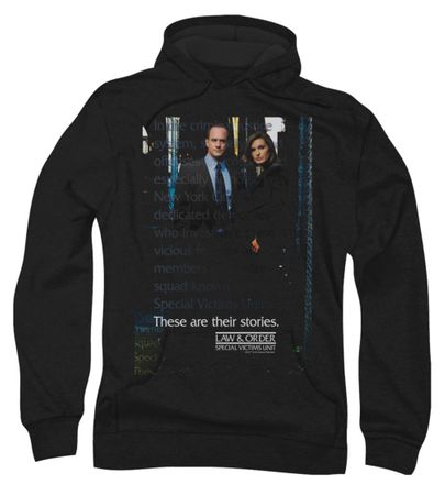 Law & Order: SVU Hoodie Sweatshirt SVU Black Adult Hoody Sweat Shirt