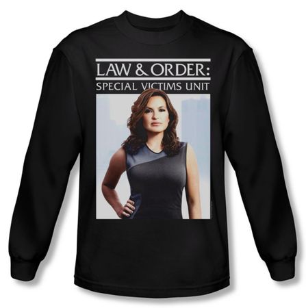 Law & Order: SVU Shirt Behind Closed Long Sleeve Black Tee T-Shirt