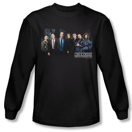 Law & Order: SVU Shirt Cast Long Sleeve Black Tee T-Shirt