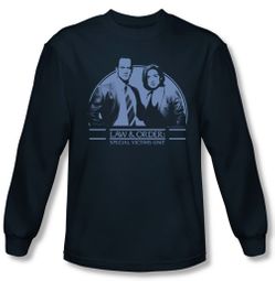 Law & Order: SVU Shirt Elliot & Olivia Long Sleeve Navy Tee T-Shirt