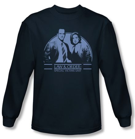 Law & Order: SVU Shirt Elliot & Olivia Long Sleeve Navy Tee T-Shirt