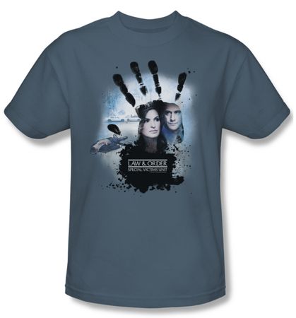 Law & Order: SVU Shirt Hand Adult Slate Tee T-Shirt